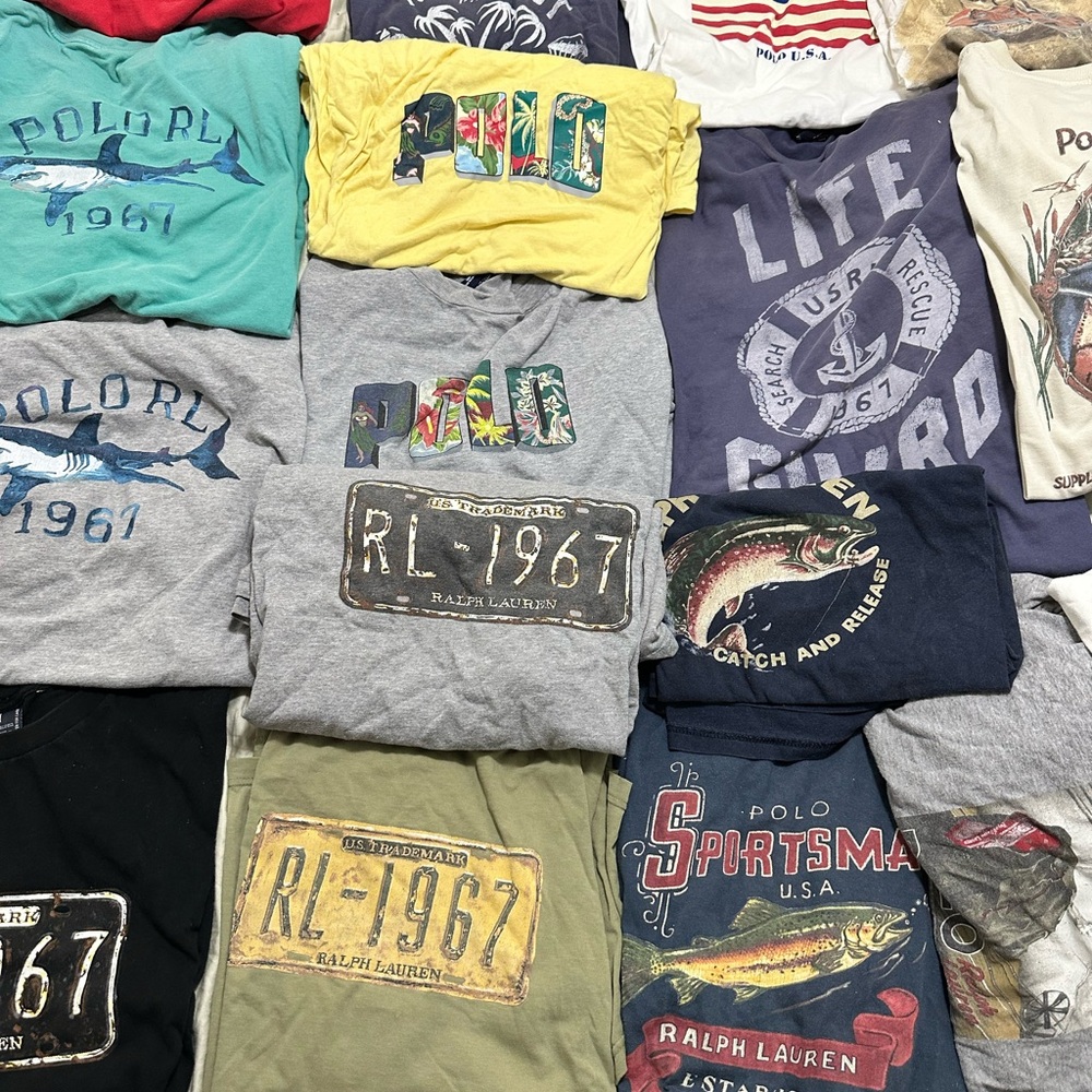15 polo shirts for $600 for the group that’s $40 each shirt all used all vintage